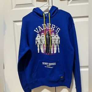 NWT Disney Parks Star Wars Darth Vader Blue security Hoodie sweatshirt unisex XS